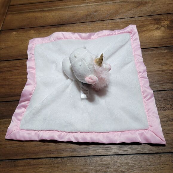 Carter's Unicorn Baby Security Blanket 14" X 14" NWOT - Picture 3 of 8